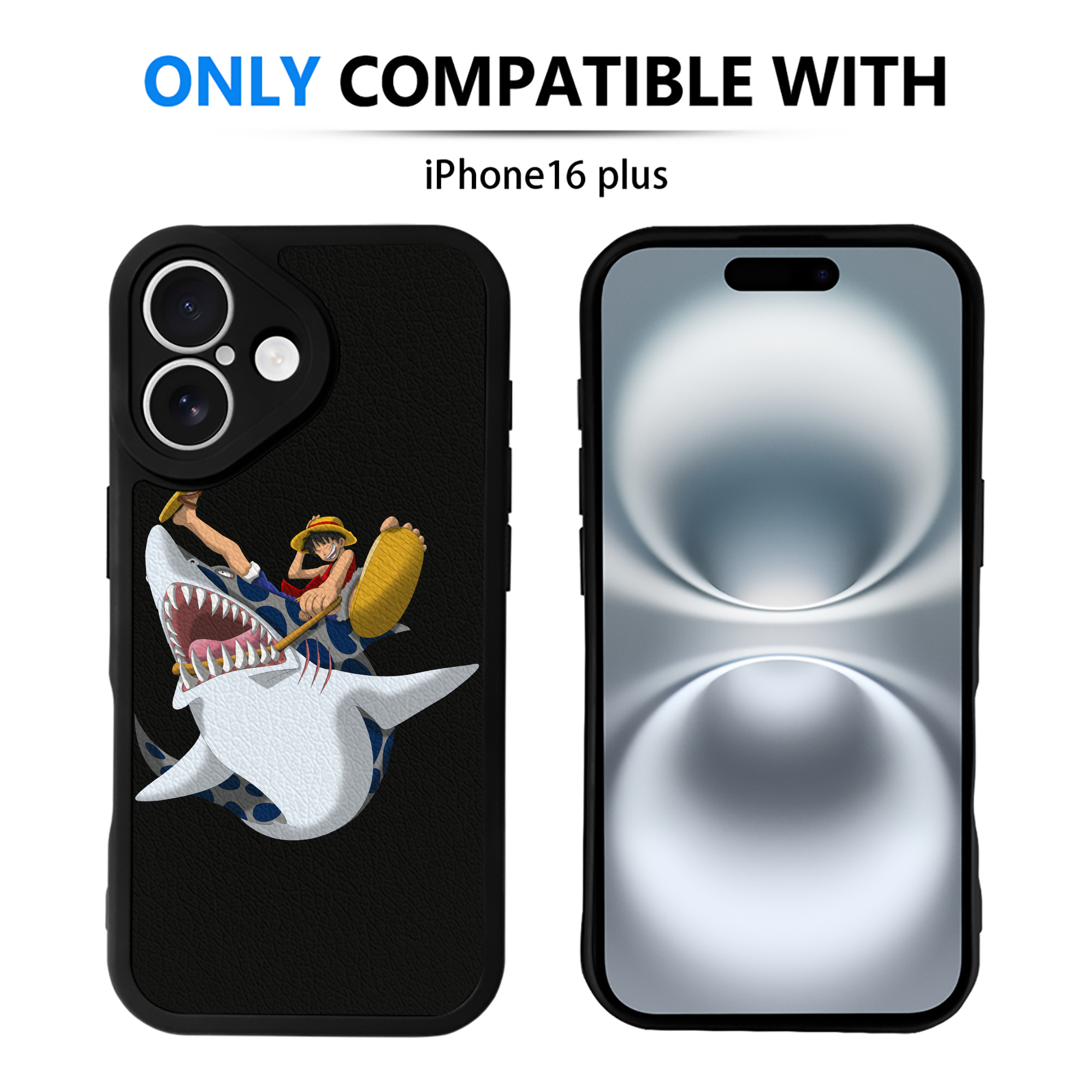（画像用） ワンピース モンキー・D・ルフィ ONE PIECE Monkey D. Luffy 【iPhone 16シリーズ対応】シリコンスマホケース（レザー調） 材質：シリコン